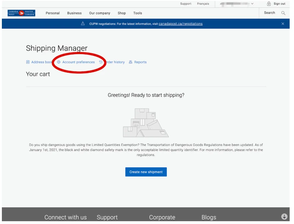 Shipping Manager flow